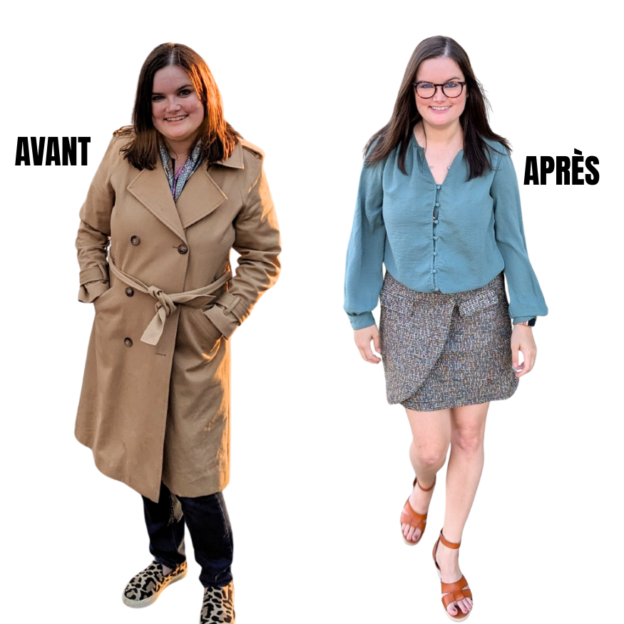 avant après stylisme colorimétrie